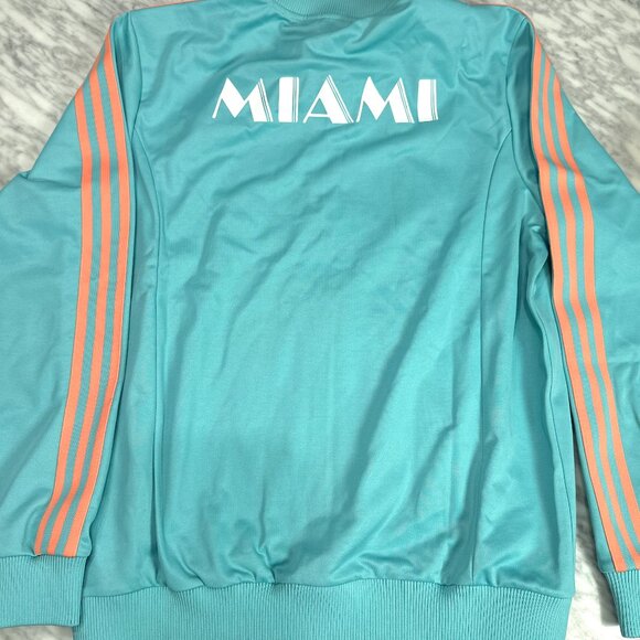 Adidas Originals Aqua MLS Inter Miami CF 24’ Full-Zip Jacket Men’s Large JJ1829 - Picture 4 of 15